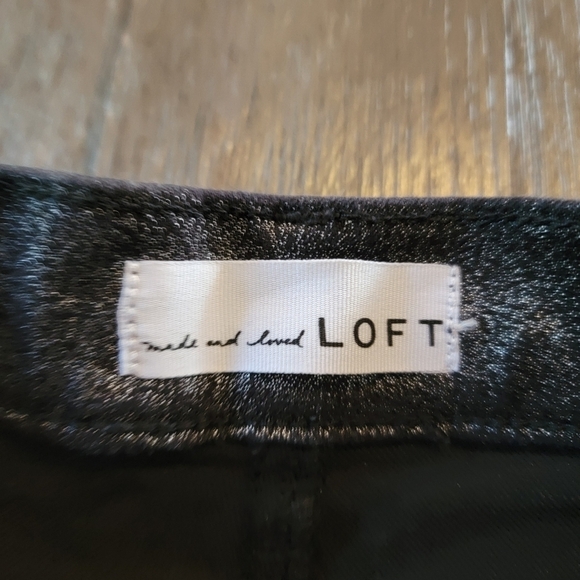 Loft Curvy Shimmer High Rise Skinny Jeans 8/29 - Picture 4 of 11